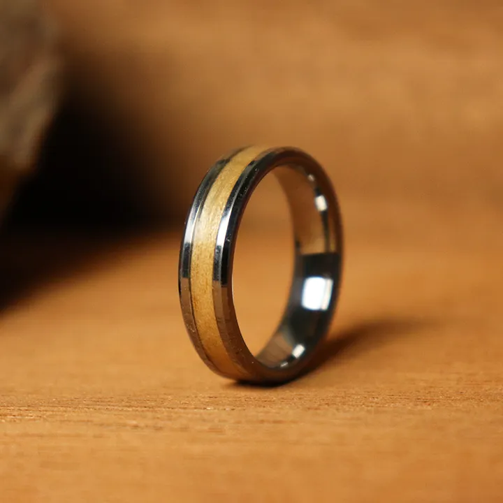 Maple Wood Inlay Ring sold by Rose Anvil