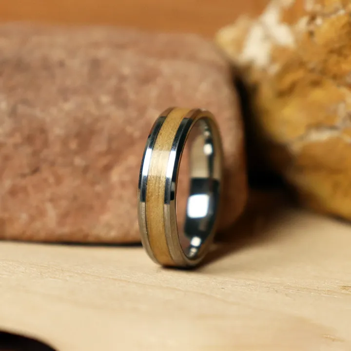 Maple Wood Inlay Ring sold by Rose Anvil product image thumbnail 2
