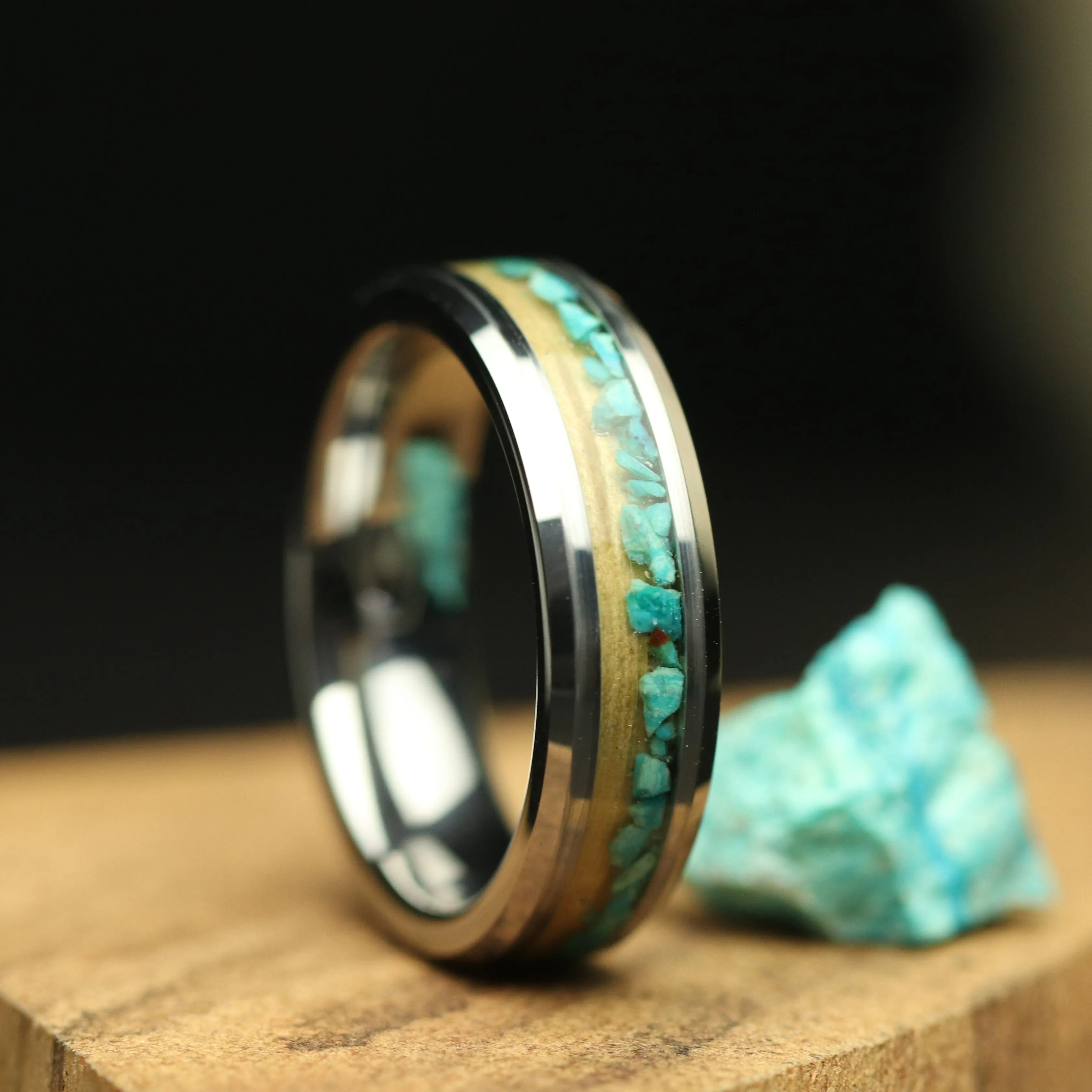 Oak and Turquoise Ring sold by Rose Anvil