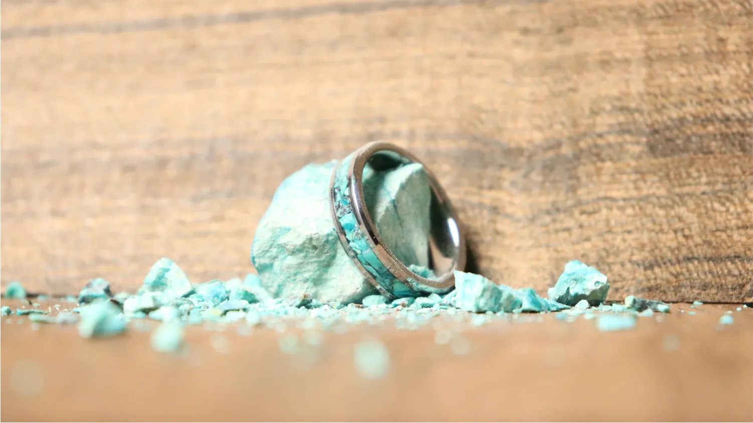 Crushed Turquoise Inlay Ring sold by Rose Anvil product image thumbnail 4