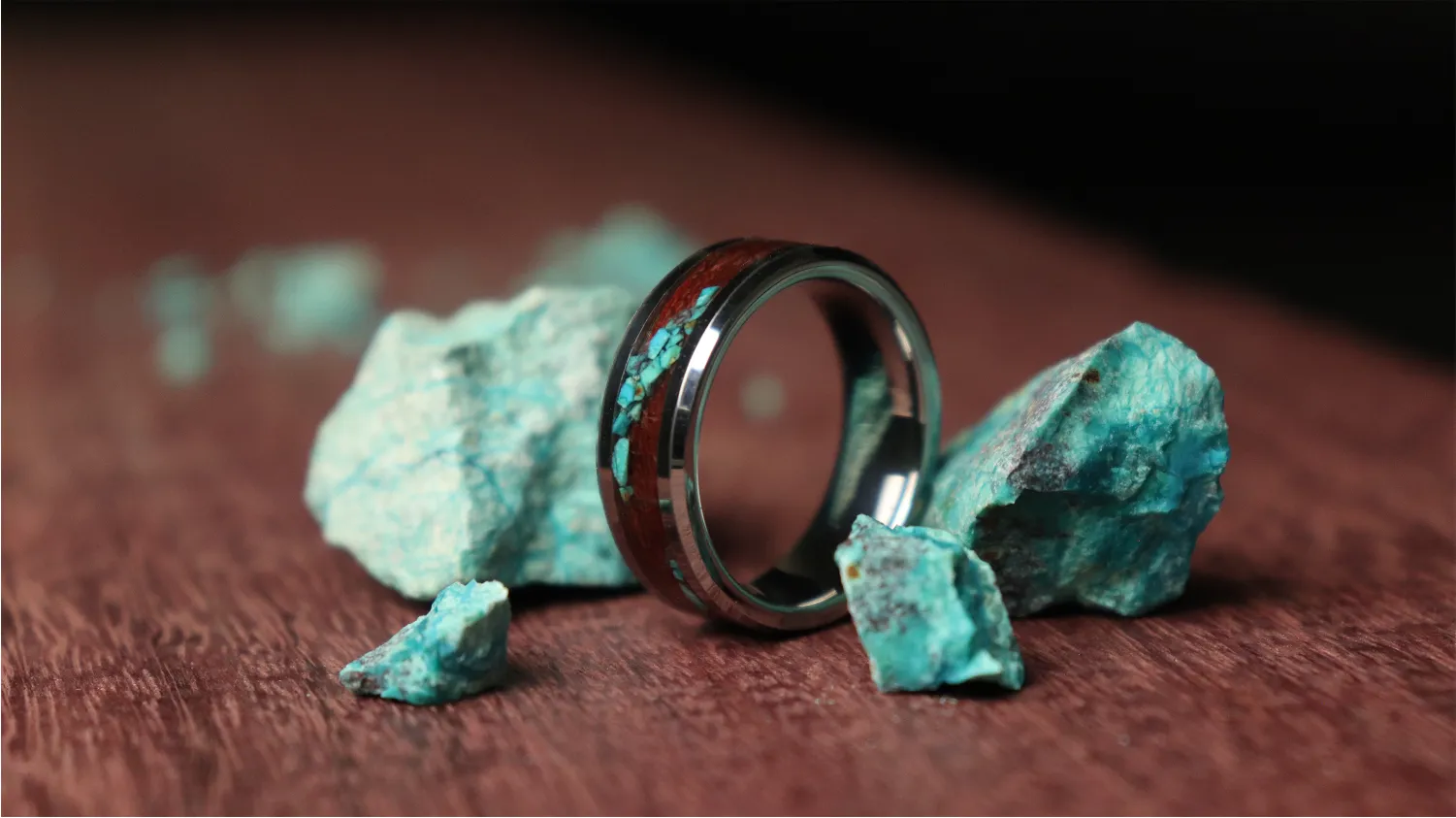 Purple Heart and Scattered Turquoise Ring sold by Rose Anvil product image thumbnail 3