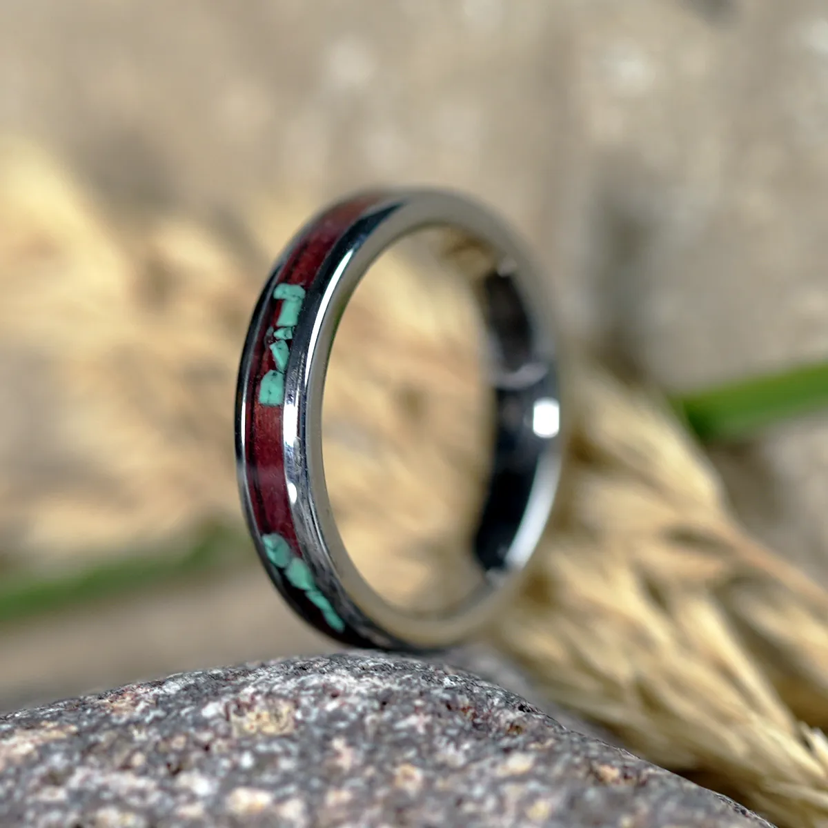 Purple Heart and Scattered Turquoise Ring sold by Rose Anvil product image thumbnail 2