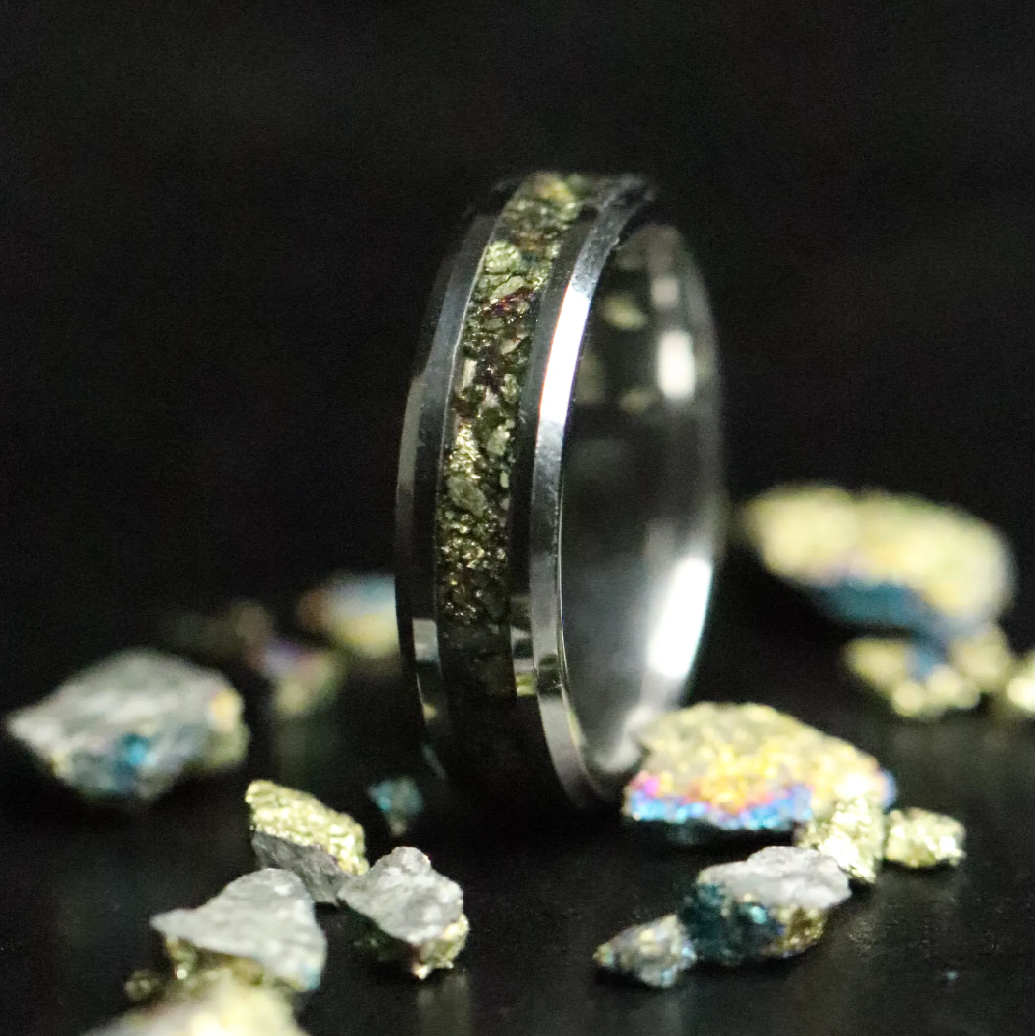Peacock Copper Inlay Ring sold by Rose Anvil