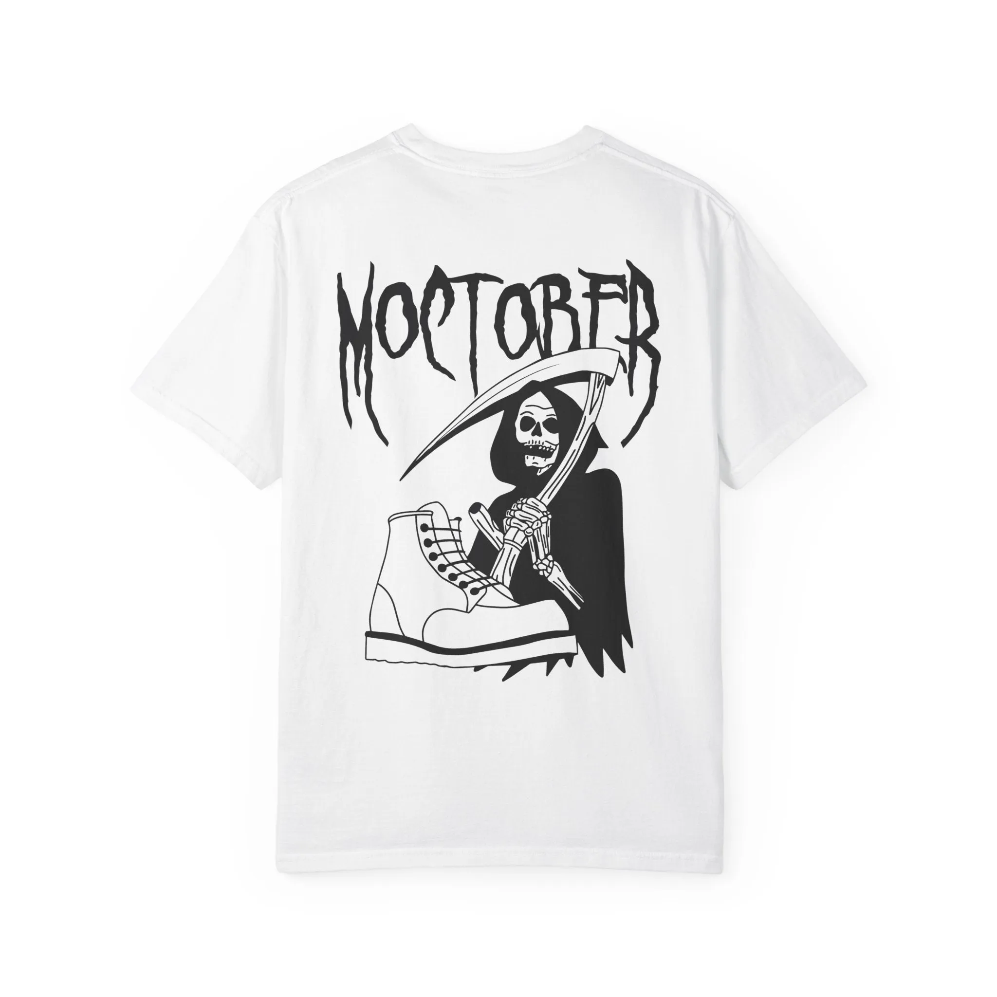 Moctober Grim Reaper Graphic Tee sold by Rose Anvil product image thumbnail 4