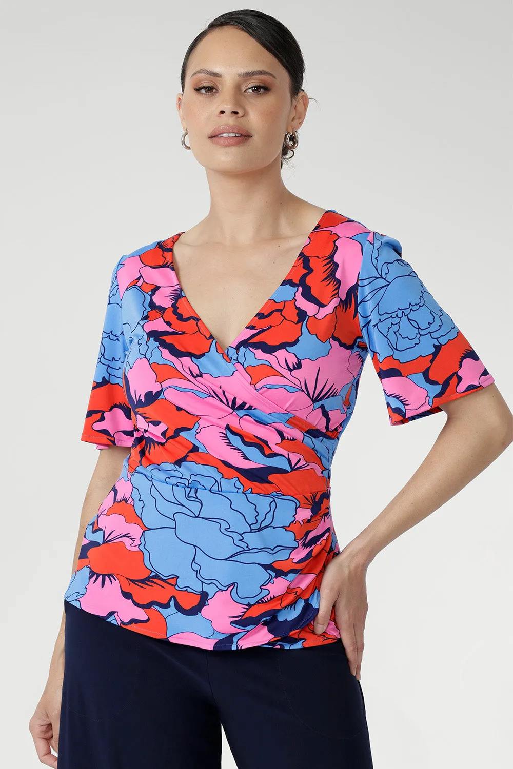 Lyle Top in Can Can sold by Leina & Fleur