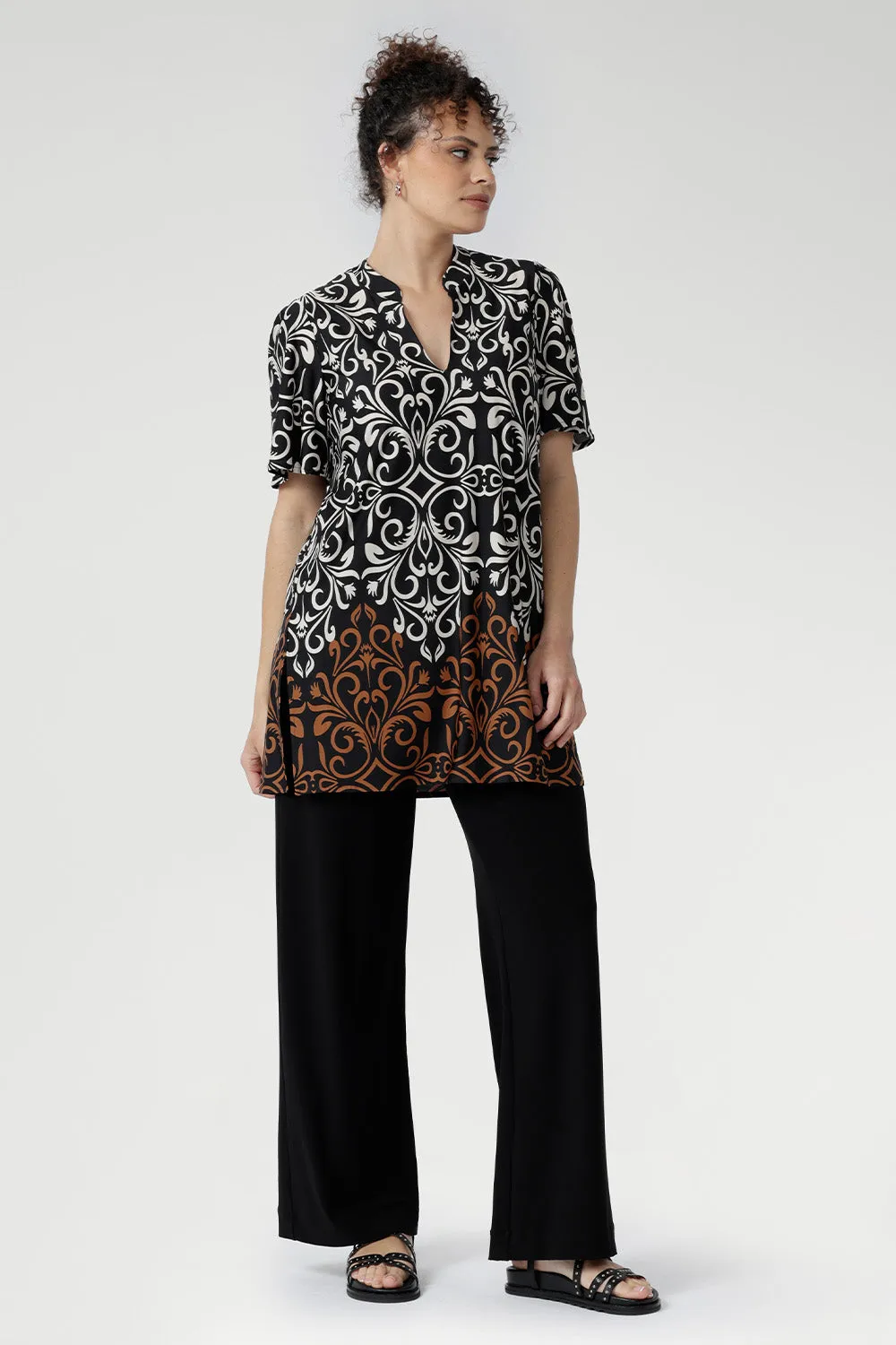 Julia Tunic Top in Borderline sold by Leina & Fleur product image thumbnail 5