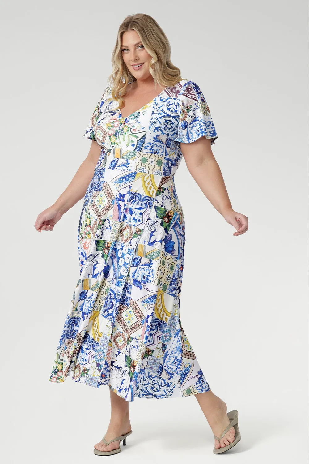 Mica Maxi Dress in Mosaic Tile sold by Leina & Fleur product image thumbnail 2