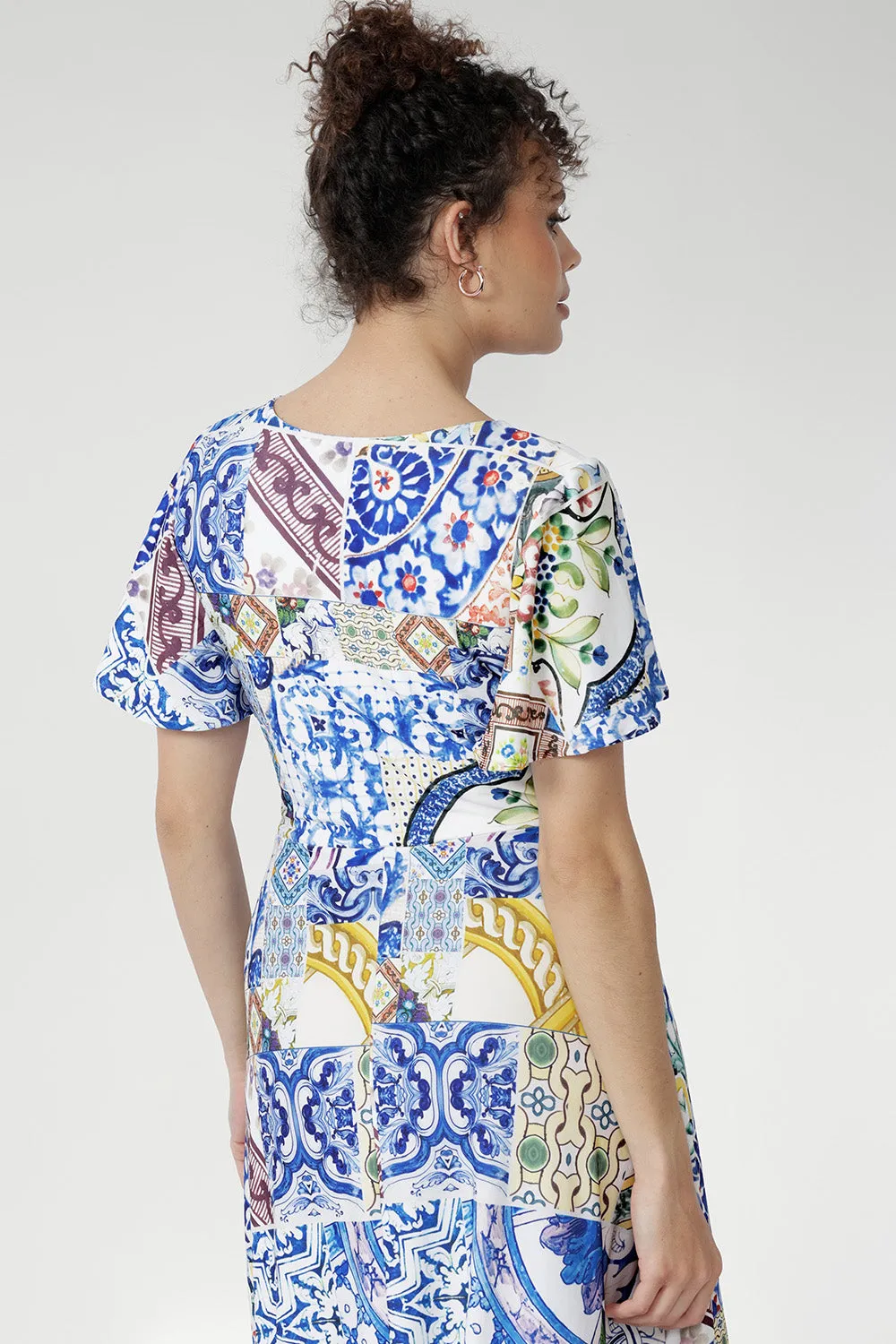 Mica Maxi Dress in Mosaic Tile sold by Leina & Fleur product image thumbnail 5