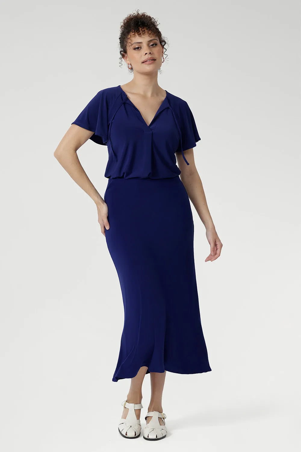 Bowie Top in Sapphire sold by Leina & Fleur product image thumbnail 3