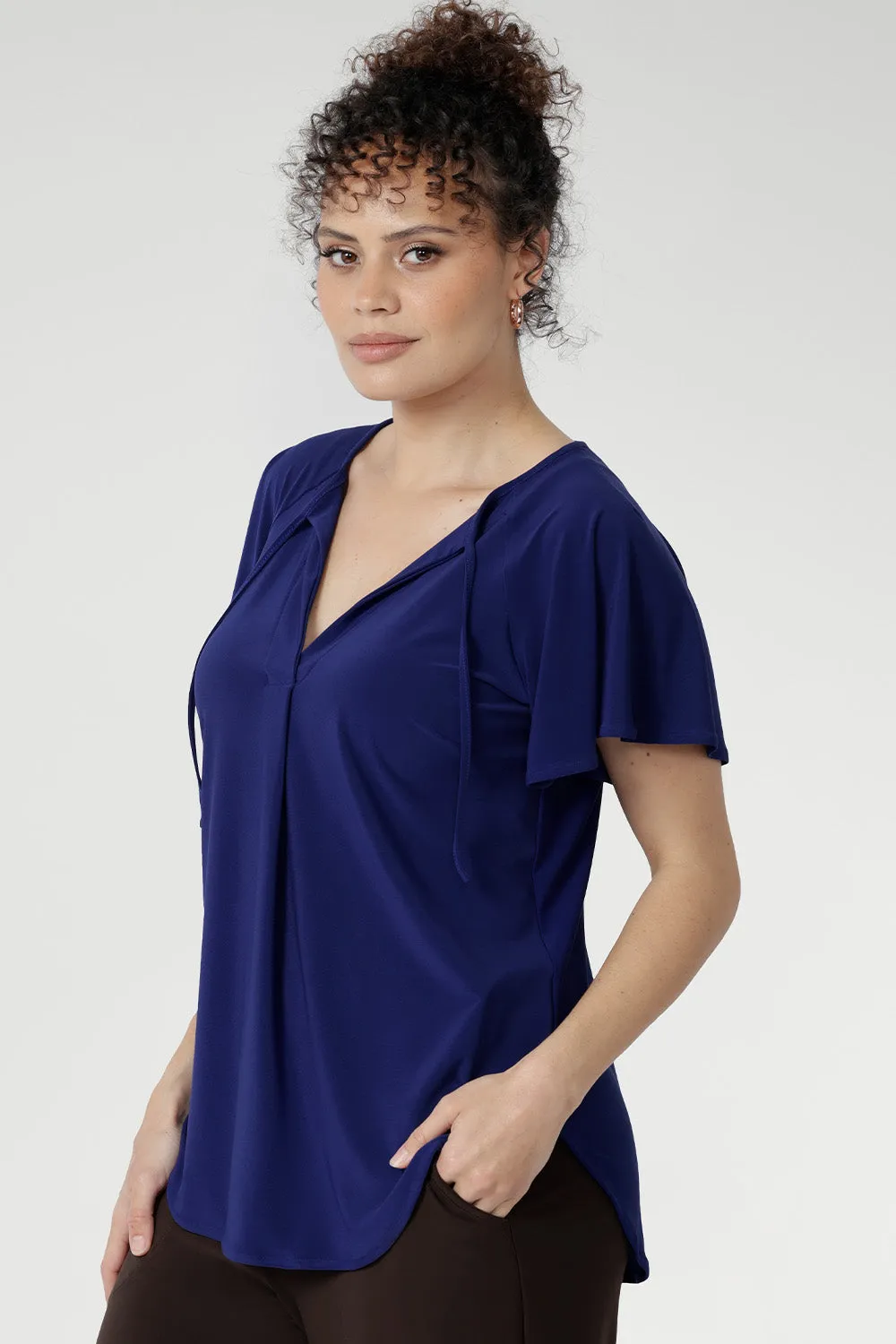 Bowie Top in Sapphire sold by Leina & Fleur product image thumbnail 2