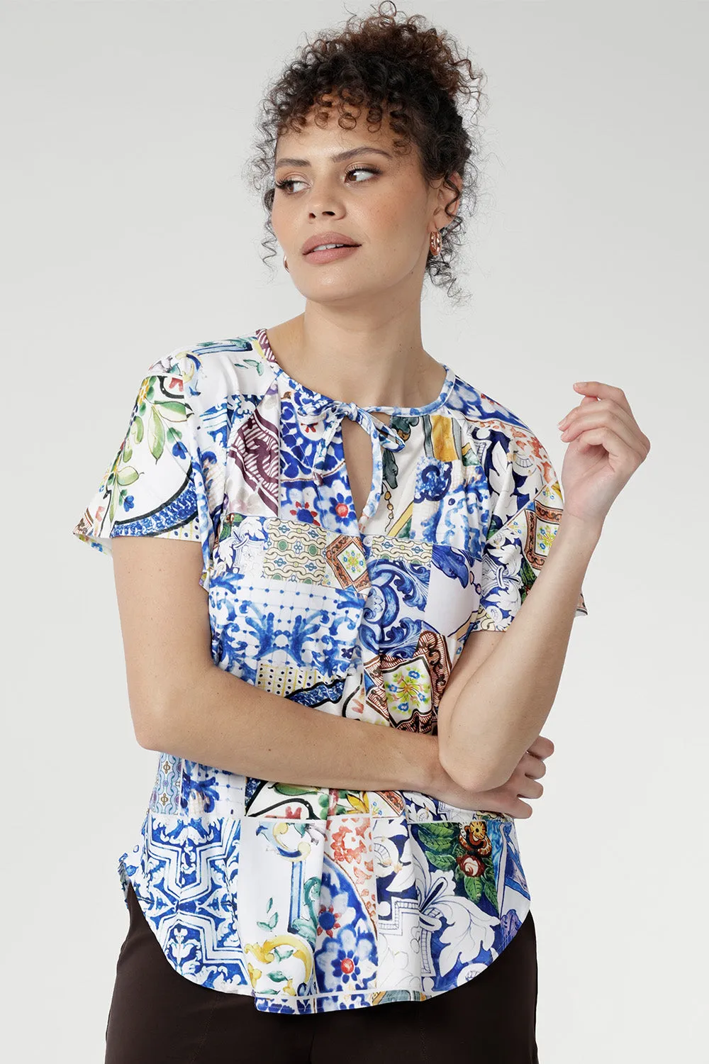 Bowie Top in Mosaic Tile sold by Leina & Fleur product image thumbnail 3