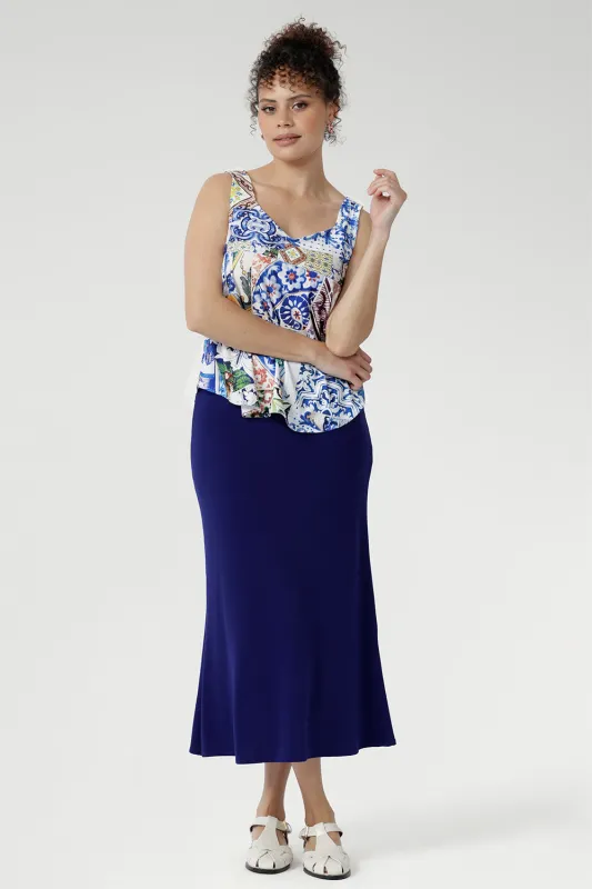 Asher Skirt in Sapphire sold by Leina & Fleur