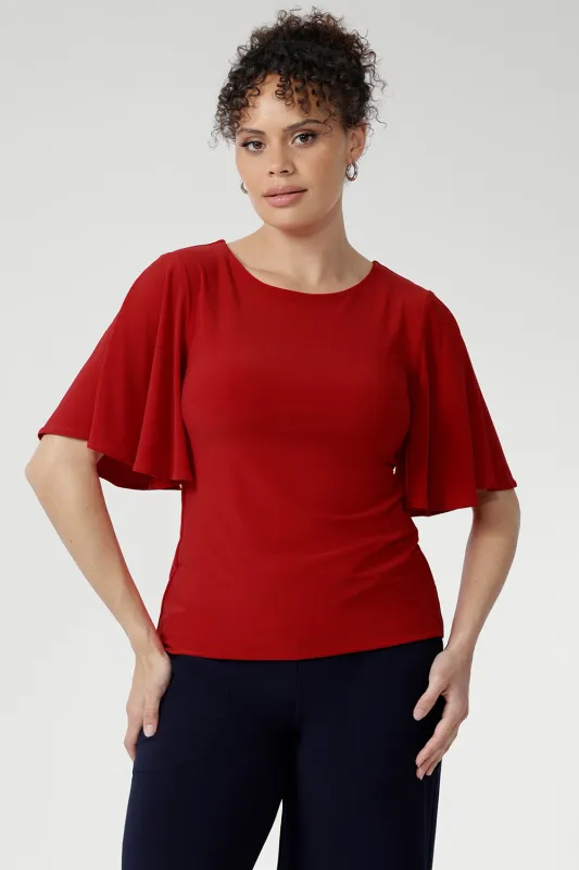 Chloe Top in Red sold by Leina & Fleur