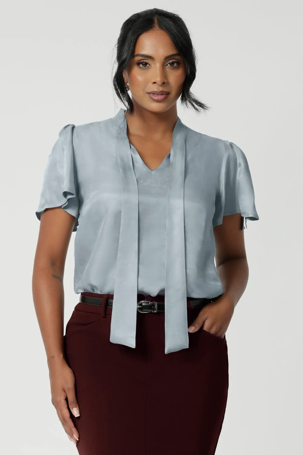 Michael Shirt in Ice Blue sold by Leina & Fleur product image thumbnail 4