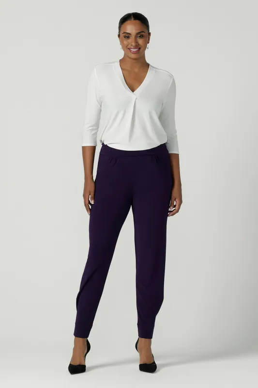 Indi Tall Pant in Amethyst sold by Leina & Fleur