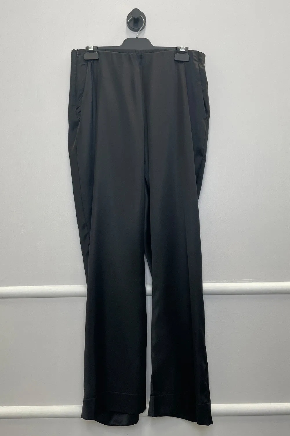 One of a Kind - Duke Pant in Black Satin sold by Leina & Fleur