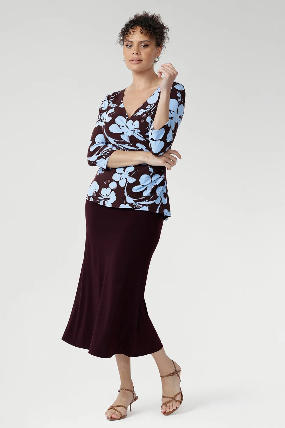 Kyle Top in Plum Dispersia sold by Leina & Fleur product image thumbnail 3