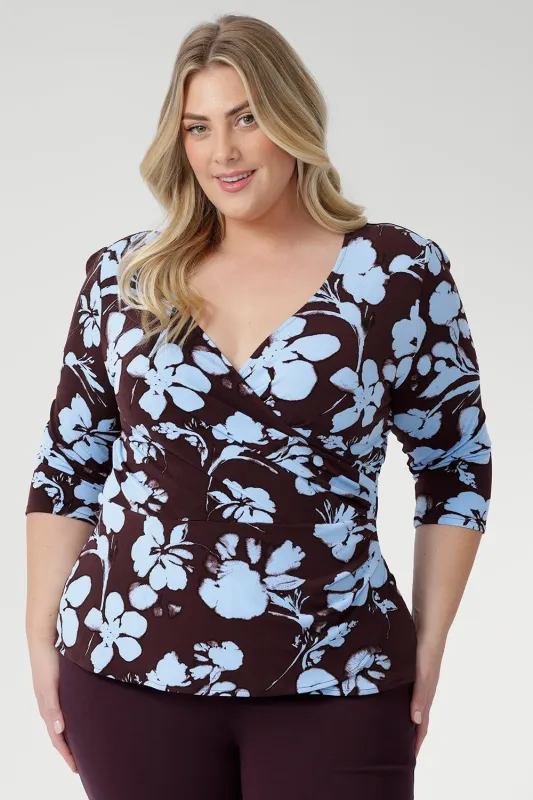 Kyle Top in Plum Dispersia sold by Leina & Fleur