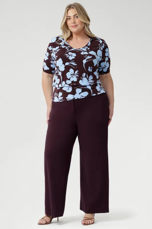 Cosi Top in Plum Dispersia sold by Leina & Fleur