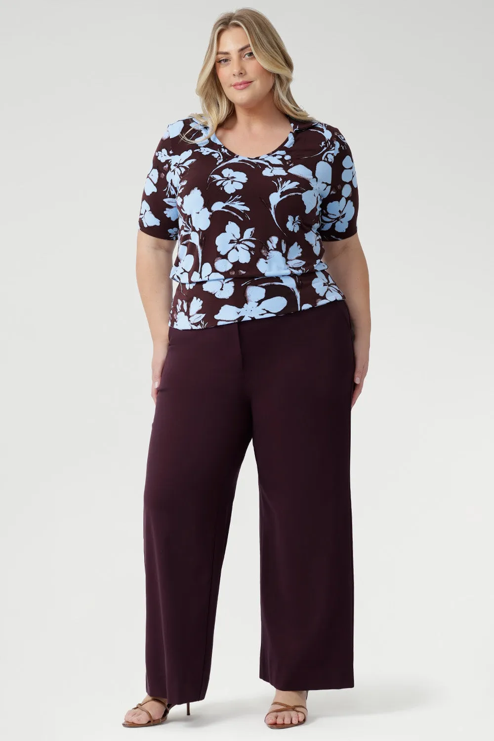 Cosi Top in Plum Dispersia sold by Leina & Fleur