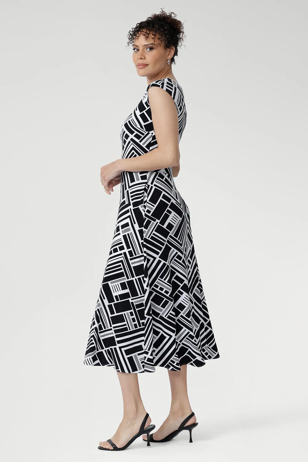 Janine Dress in Moderno w Belt sold by Leina & Fleur product image thumbnail 4