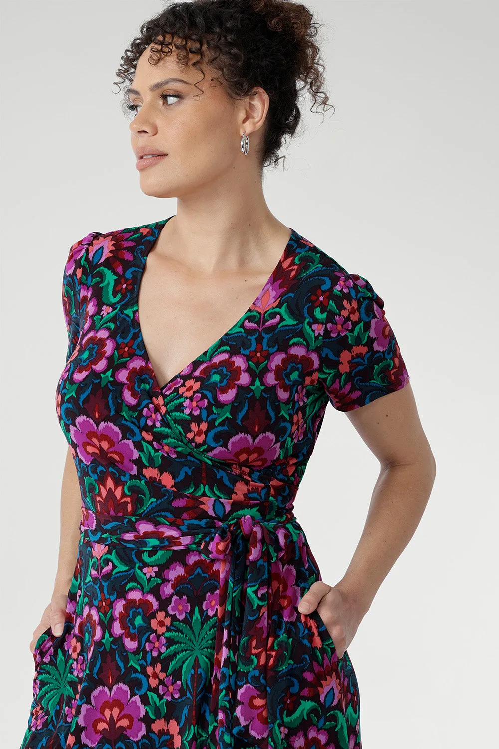 Alexis Wrap Dress in Garden Fantasia sold by Leina & Fleur product image thumbnail 5
