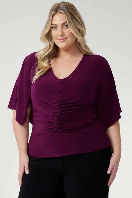 Luna Top in Magenta sold by Leina & Fleur