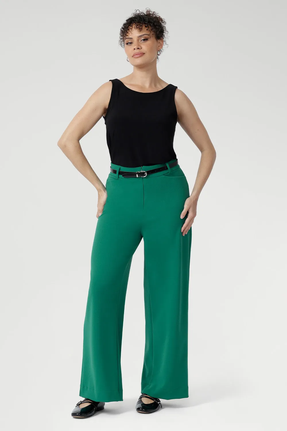 Drew Pant in Jade sold by Leina & Fleur