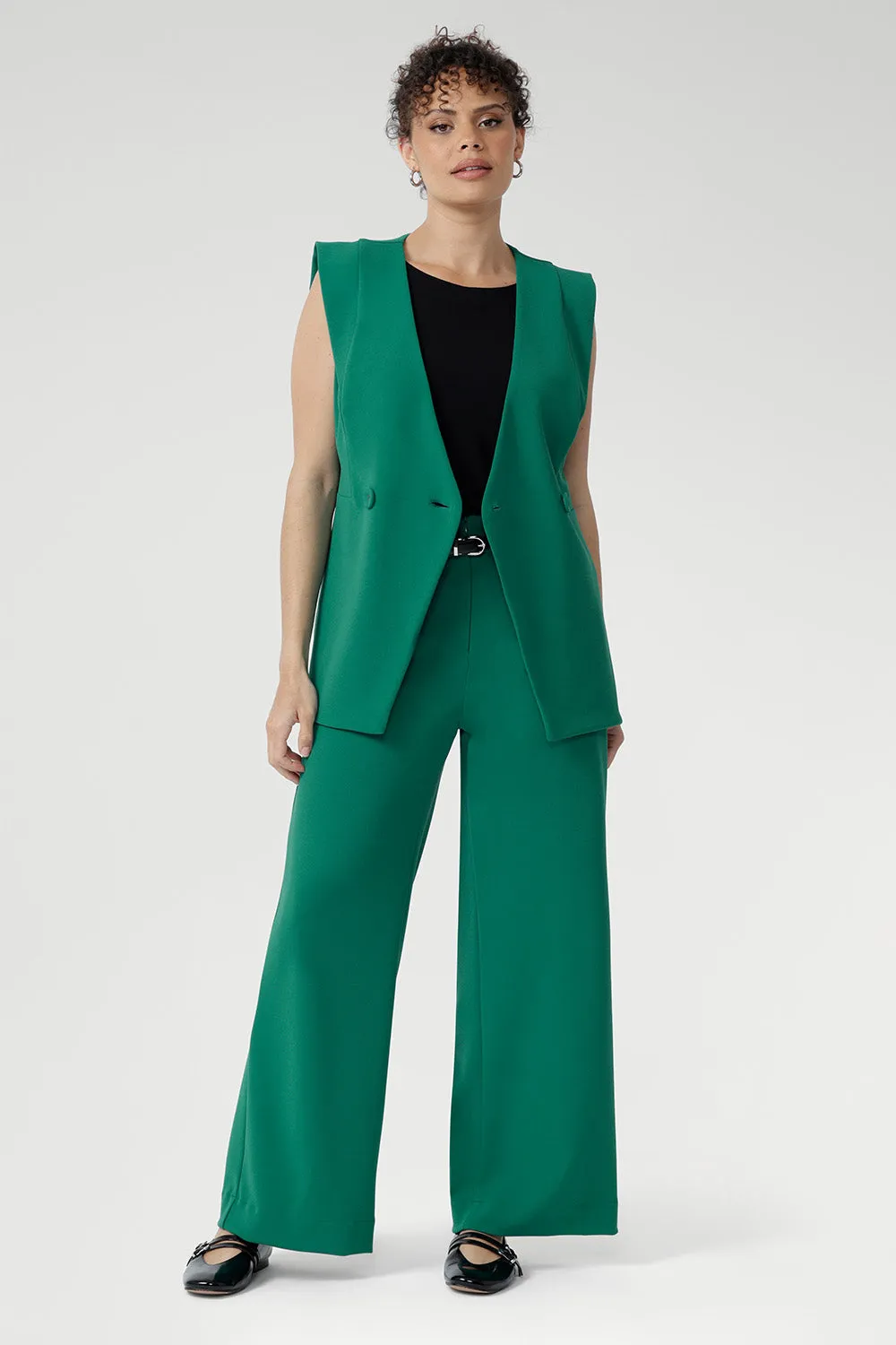 Drew Pant in Jade sold by Leina & Fleur product image thumbnail 5