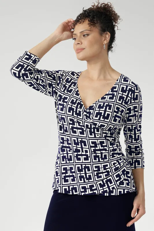 Kyle Top in Ink Olympia sold by Leina & Fleur