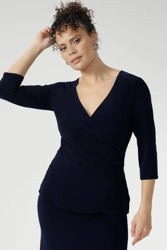 Kyle Top in Navy sold by Leina & Fleur