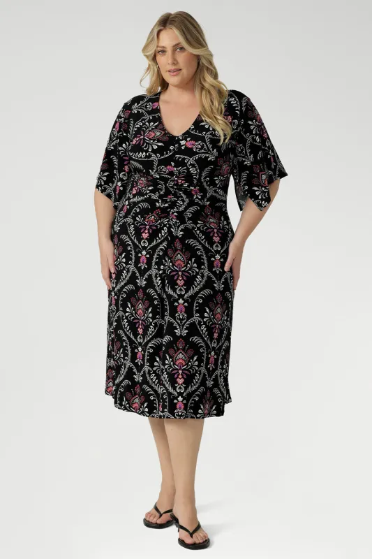 Selina Dress in Subtle Paisley sold by Leina & Fleur