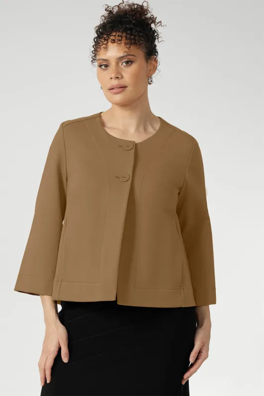 Zander Jacket in Caramel sold by Leina & Fleur