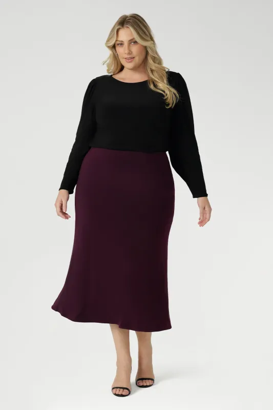 Asher Skirt in Claret sold by Leina & Fleur