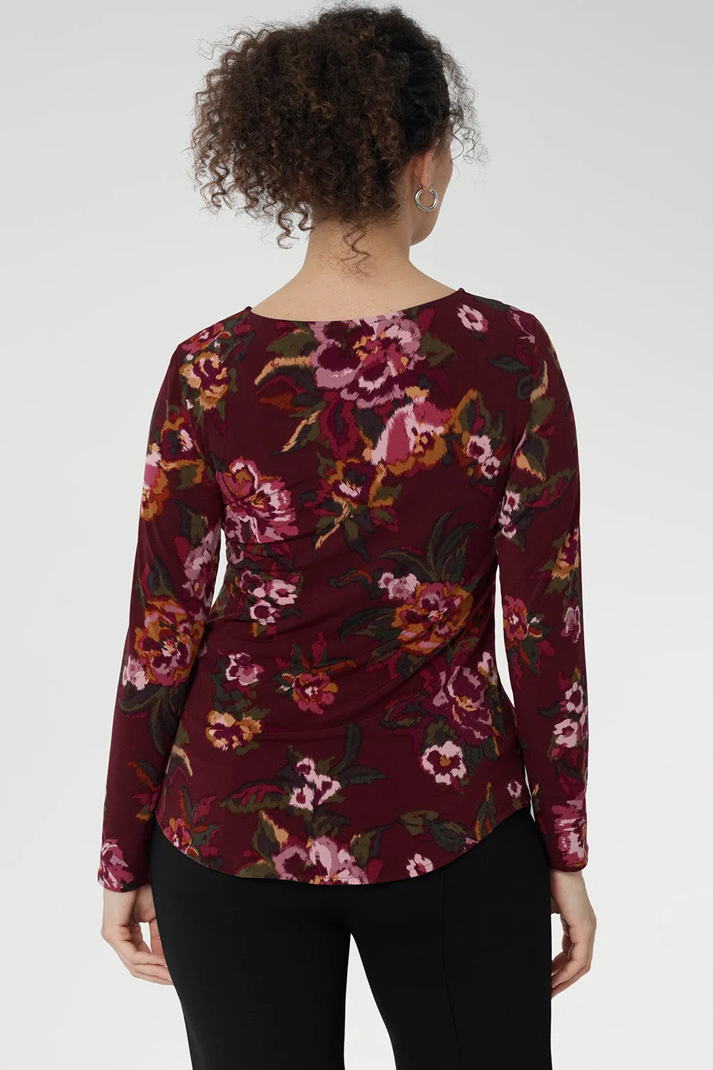 Mason Top in Burgundy Bloom sold by Leina & Fleur product image thumbnail 5
