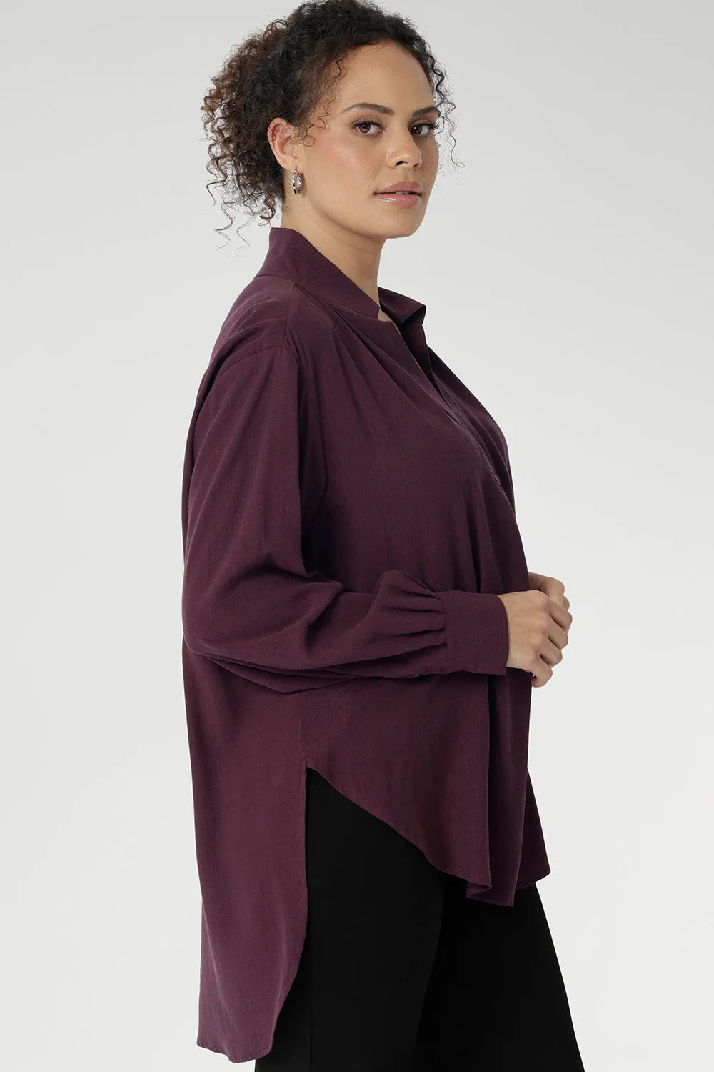 Ellis Shirt in Plum sold by Leina & Fleur product image thumbnail 2