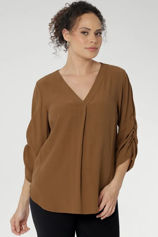 Terry Shirt in Nuthatch sold by Leina & Fleur