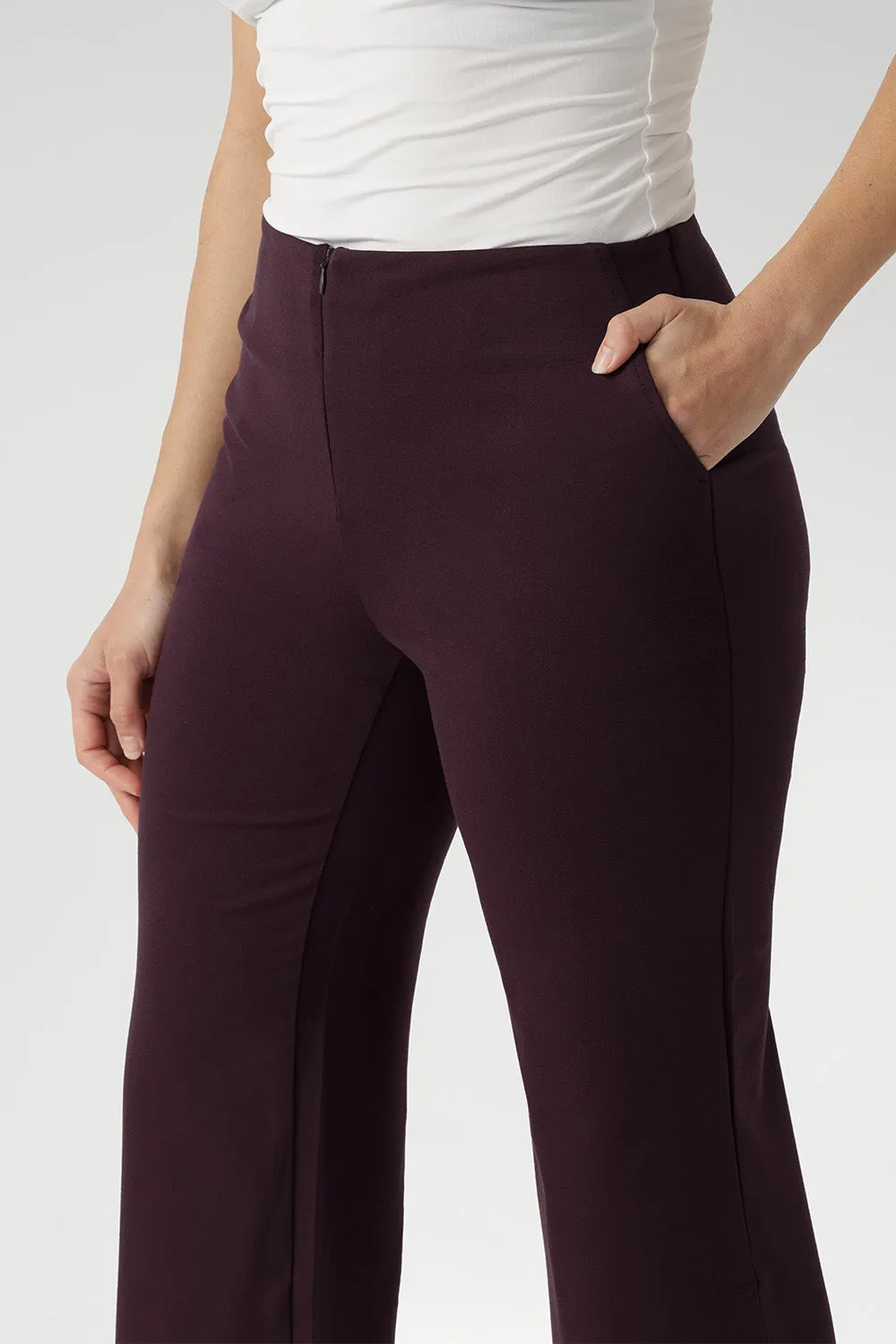 Bootleg Pant in Wine sold by Leina & Fleur product image thumbnail 5
