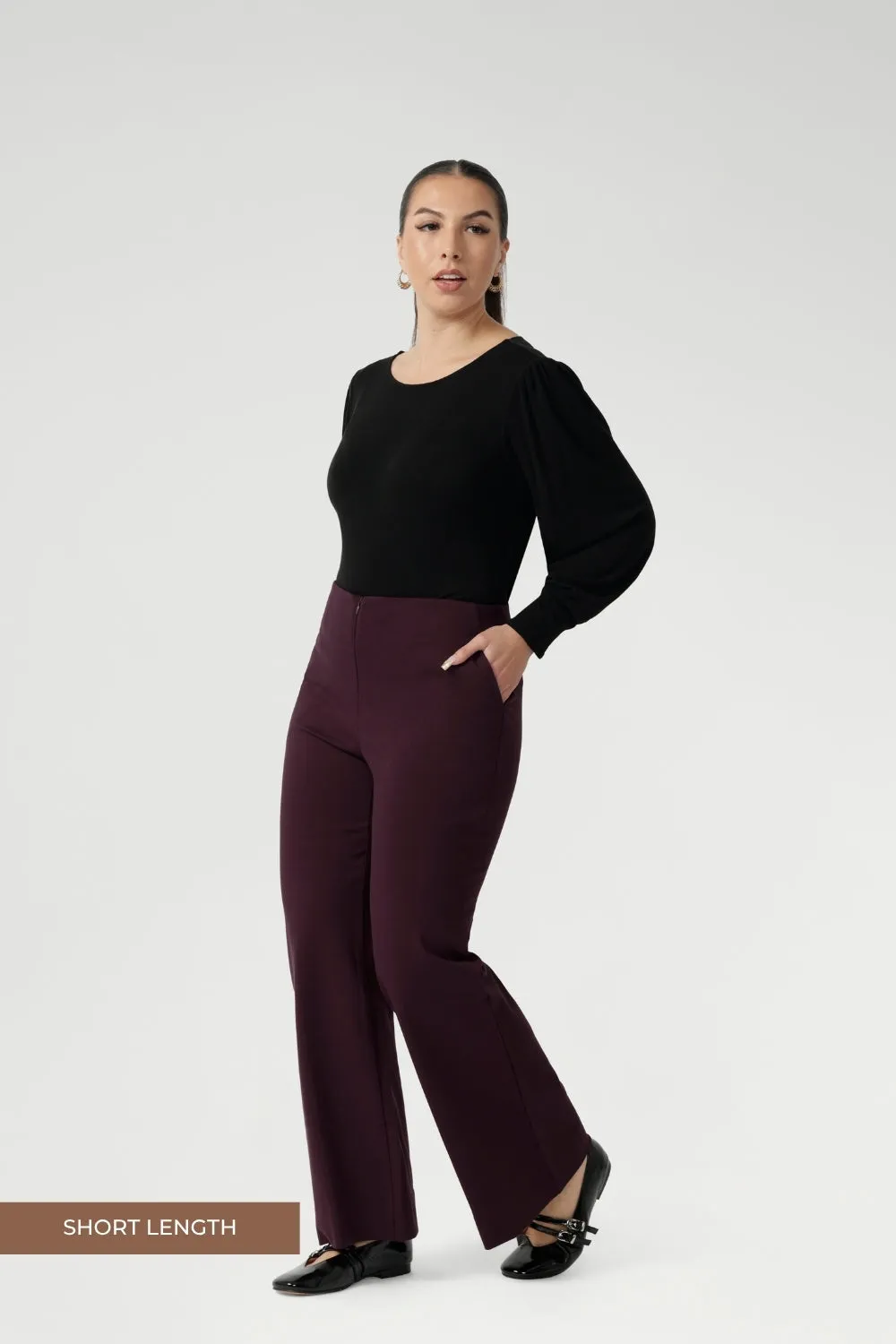 Bootleg Pant in Wine sold by Leina & Fleur product image thumbnail 3