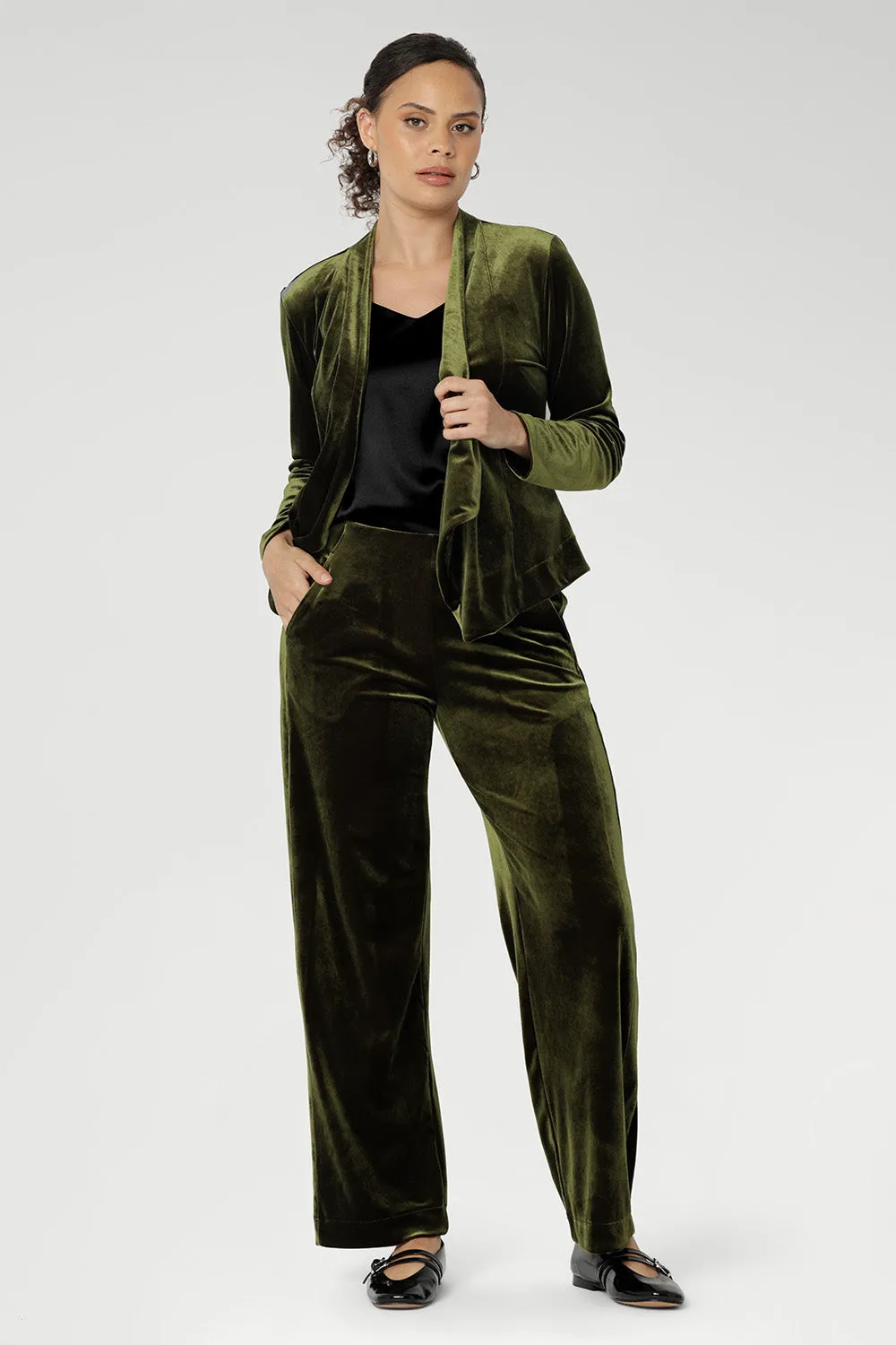 Soren Pant in Bracken Velour sold by Leina & Fleur product image thumbnail 3