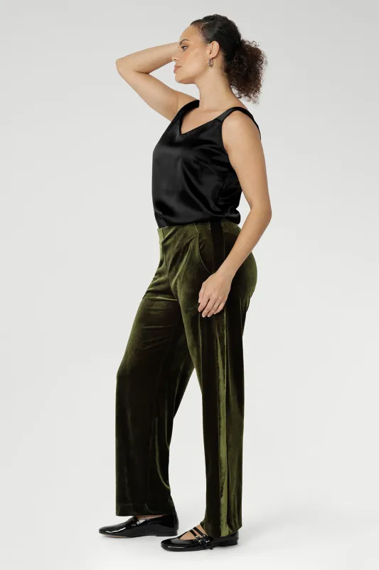 Soren Pant in Bracken Velour sold by Leina & Fleur