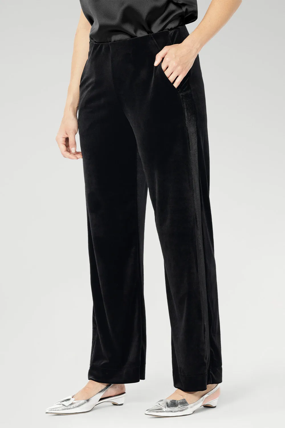 Soren Pant in Black Velour sold by Leina & Fleur product image thumbnail 5