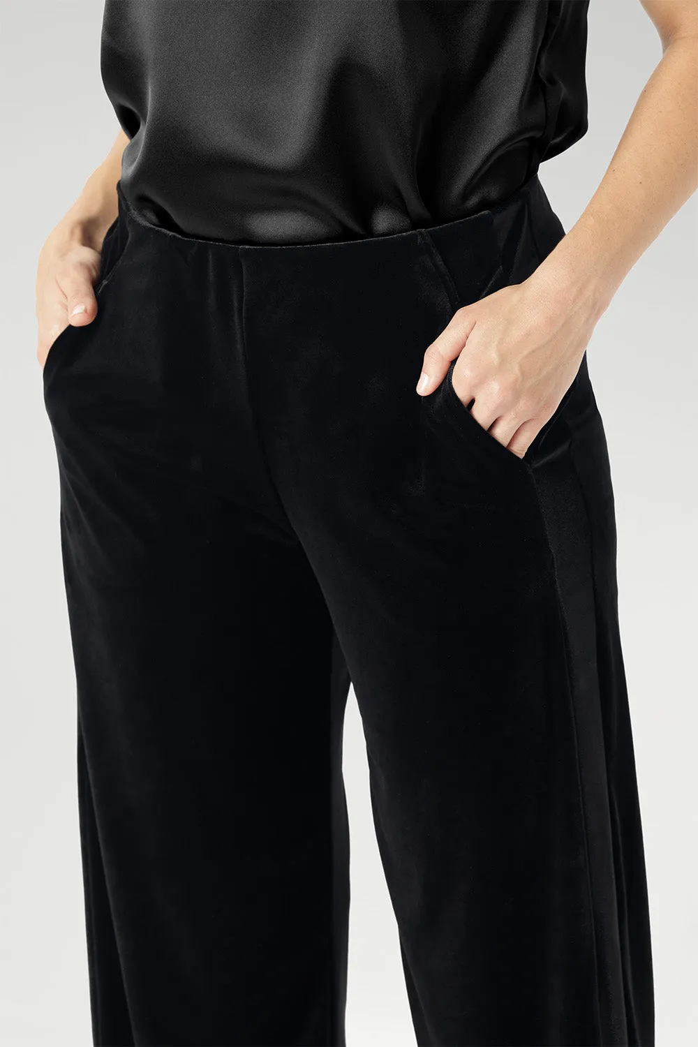 Soren Pant in Black Velour sold by Leina & Fleur product image thumbnail 4