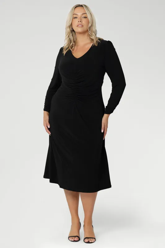 Nadine Dress in Black sold by Leina & Fleur