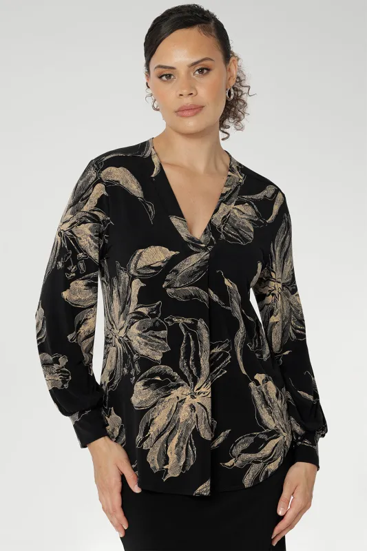 Paeton Top in Night Lily sold by Leina & Fleur