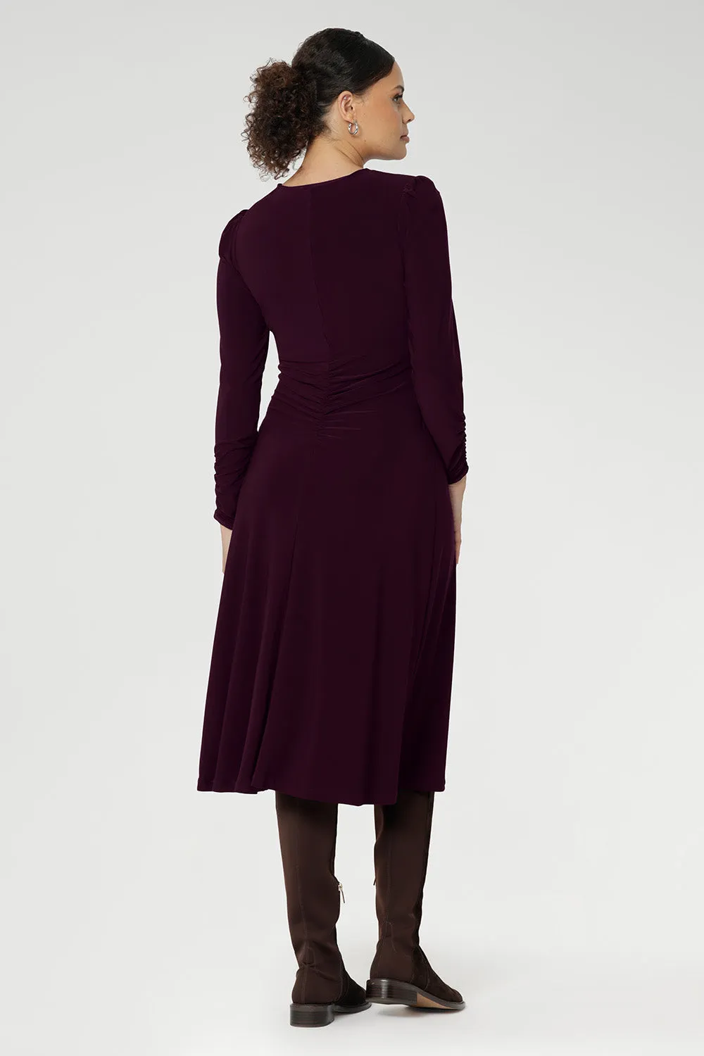 Nadine Dress in Claret sold by Leina & Fleur product image thumbnail 4