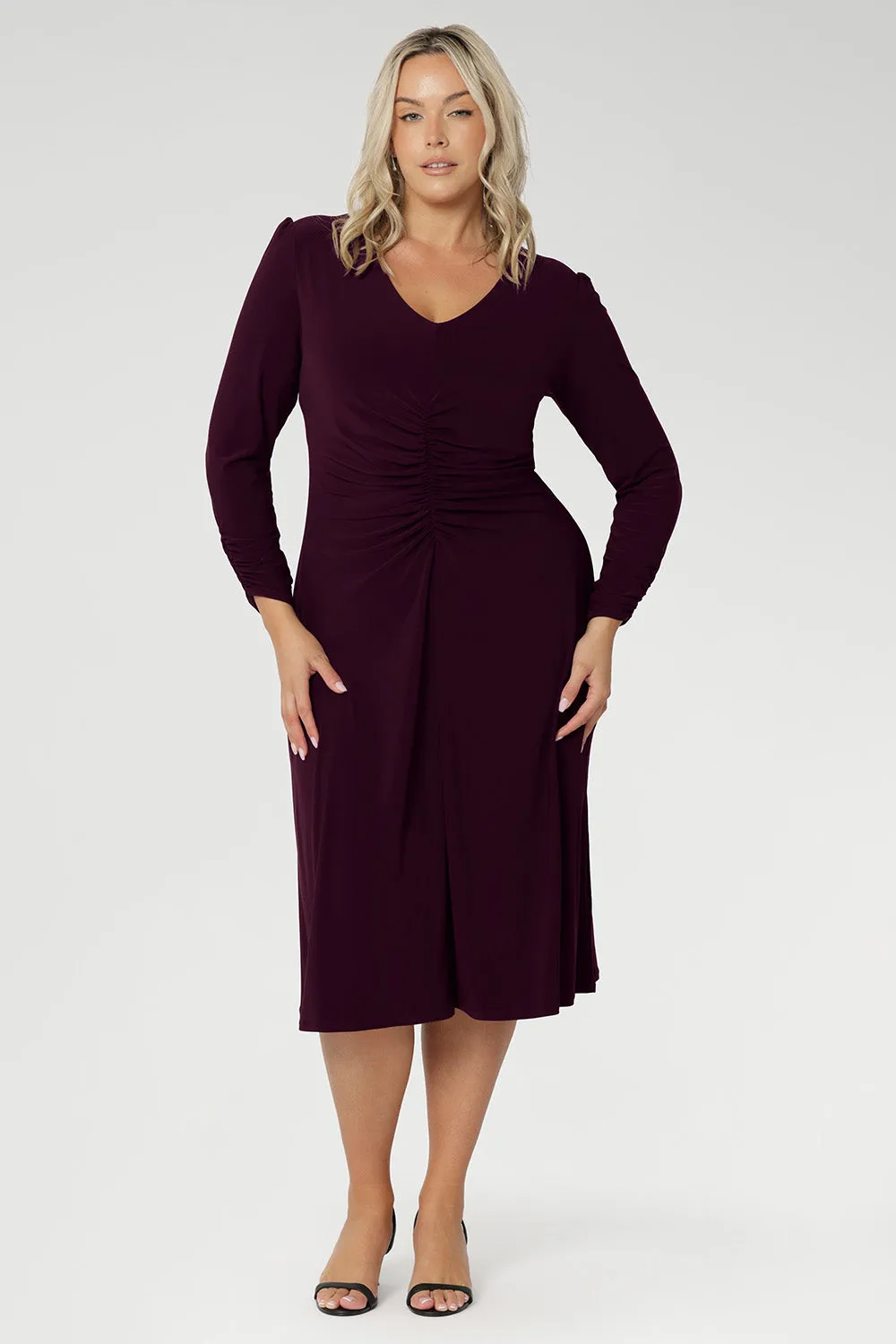 Nadine Dress in Claret sold by Leina & Fleur product image thumbnail 3
