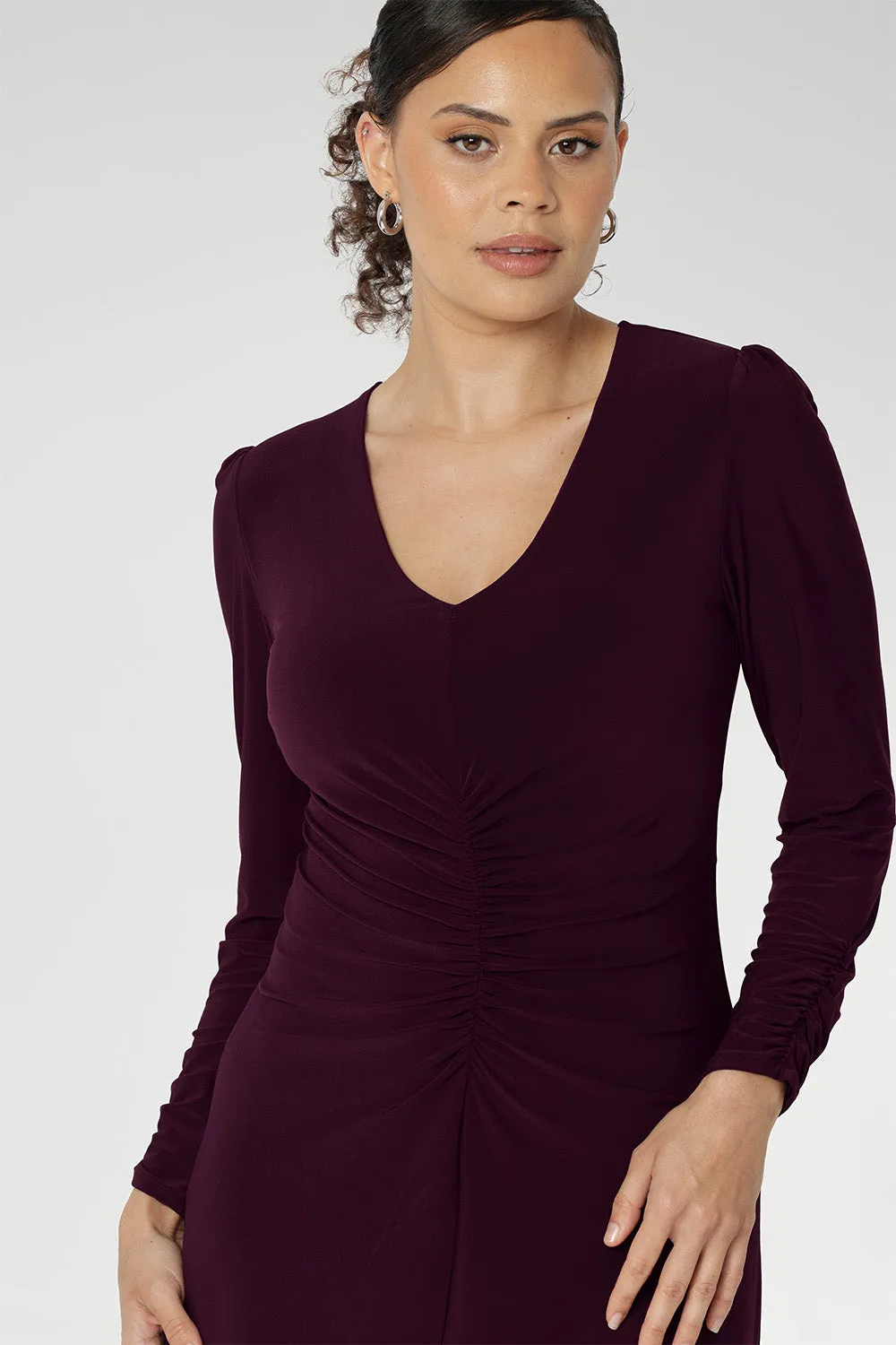 Nadine Dress in Claret sold by Leina & Fleur product image thumbnail 5