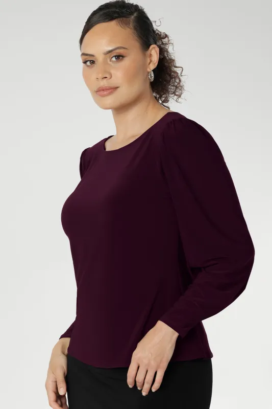 Zara Top in Claret sold by Leina & Fleur