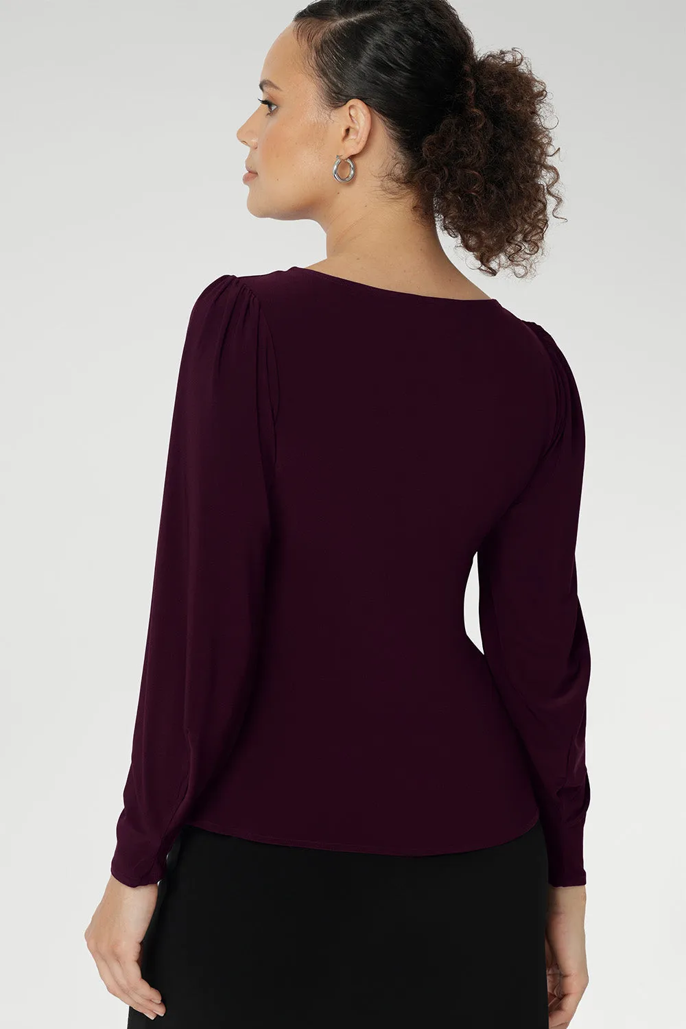 Zara Top in Claret sold by Leina & Fleur product image thumbnail 3